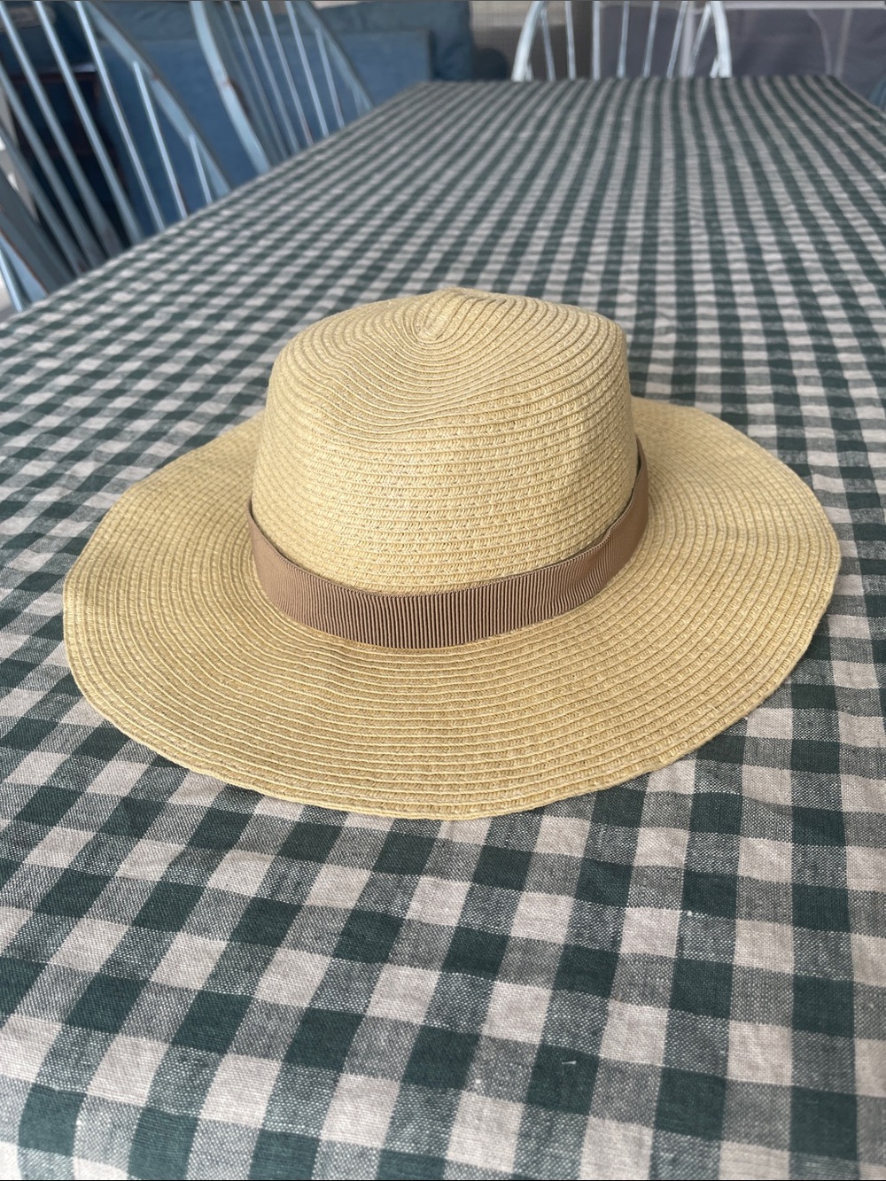 Madewell Packable Wide-Brim Straw Sun Hat with Brown Removable Band